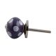 Purple Polka Dot Small Ceramic Cabinet Knob